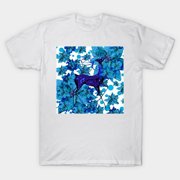 Reindeer Blue T-Shirt by Overthetopsm